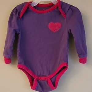 Roots purple long sleeved onesie/bodysuit